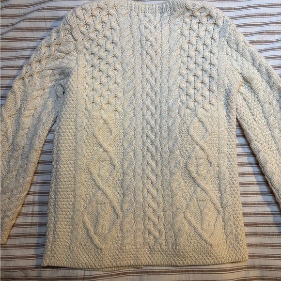 Aran Crafts Cream Cable Knit Cardigan - Picture 3 of 4